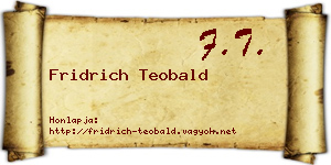 Fridrich Teobald névjegykártya